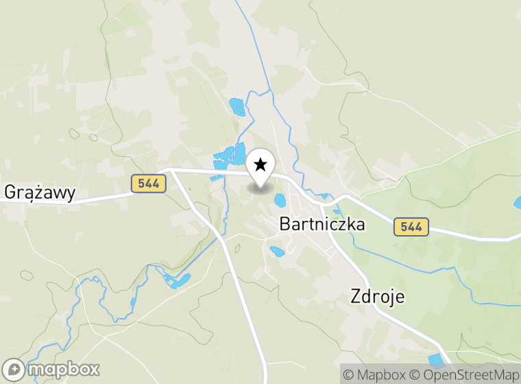 Hulajnogi elektryczne Bartniczka mapa