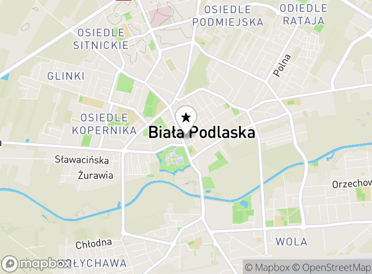 Hulajnogi elektryczne Biała Podlaska mapa