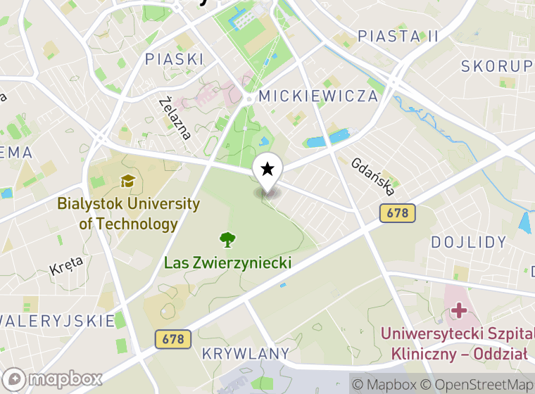 Hulajnogi elektryczne Białystok mapa