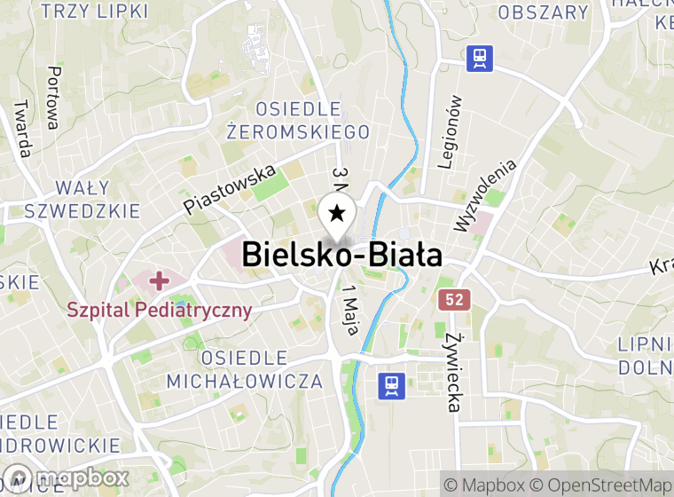 Hulajnogi elektryczne Bielsko-Biała mapa