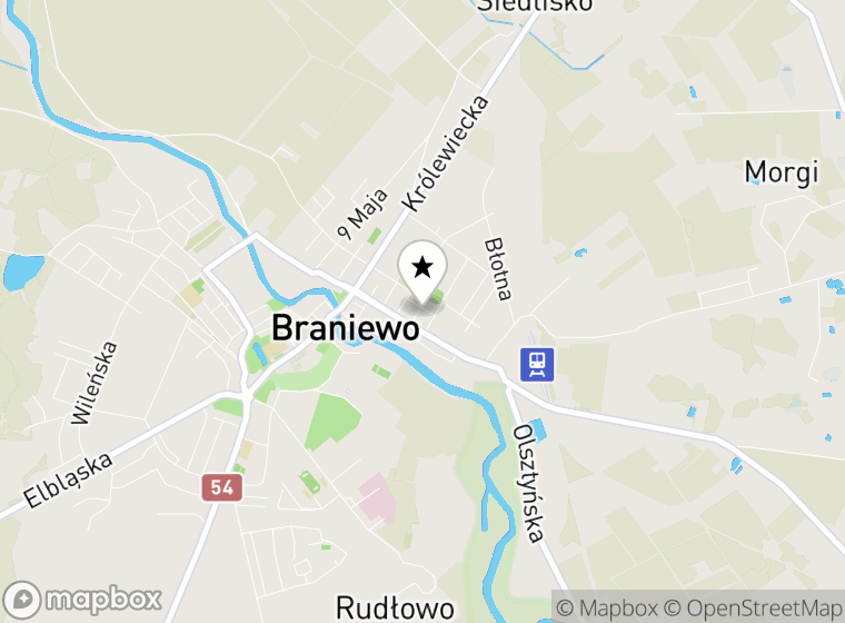 Hulajnogi elektryczne Braniewo mapa