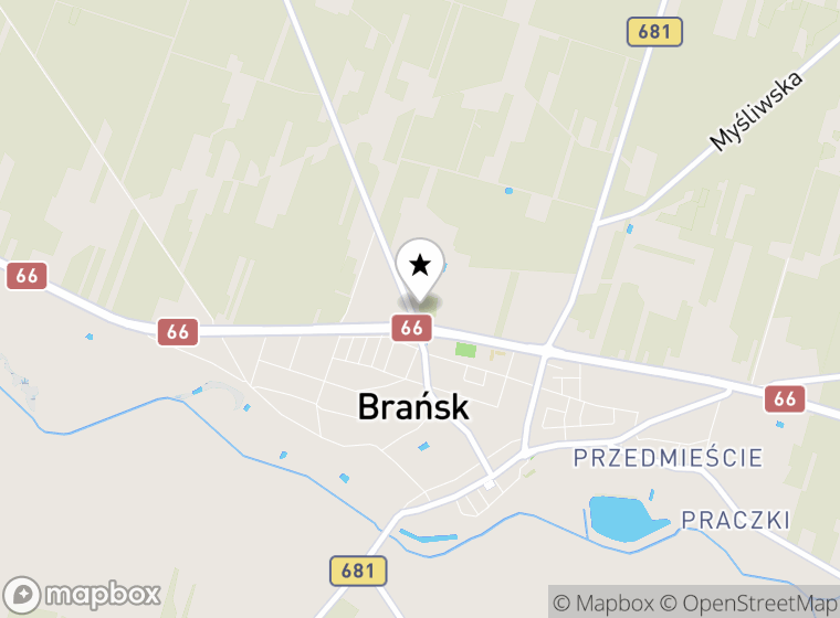 Hulajnogi elektryczne Brańsk mapa