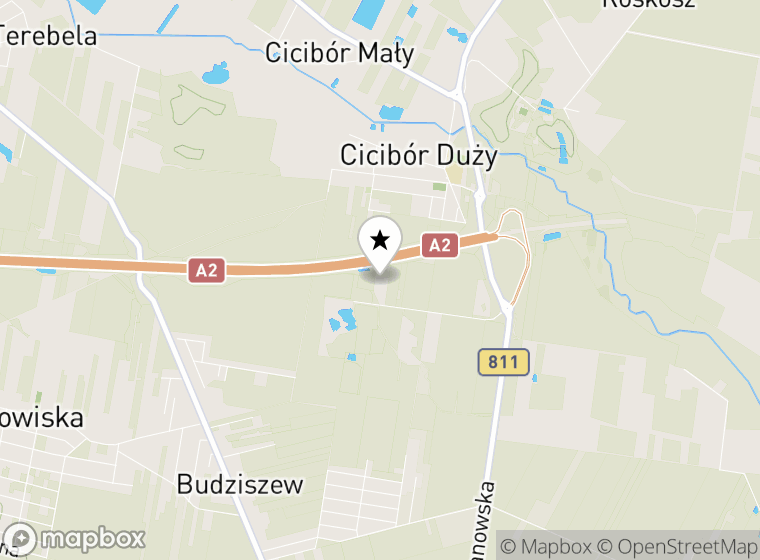 Hulajnogi elektryczne Cicibór Duży mapa