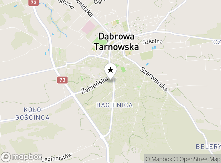 Hulajnogi elektryczne Dąbrowa Tarnowska mapa