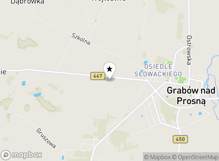 Hulajnogi elektryczne Grabów nad Prosną mapa