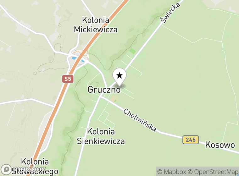 Hulajnogi elektryczne Gruczno mapa