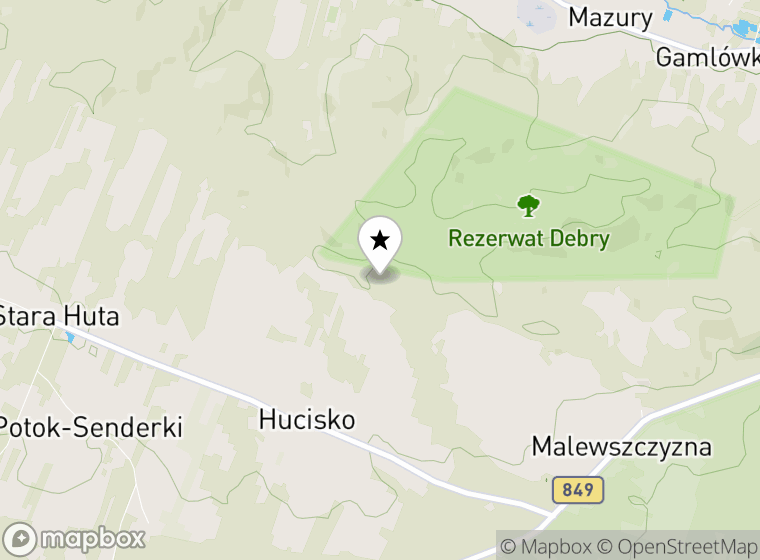 Hulajnogi elektryczne Hucisko mapa