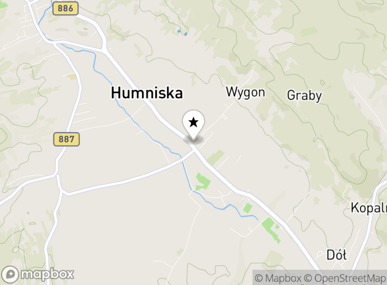 Hulajnogi elektryczne Humniska mapa