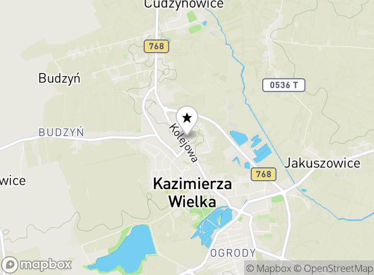 Hulajnogi elektryczne Kazimierza Wielka mapa