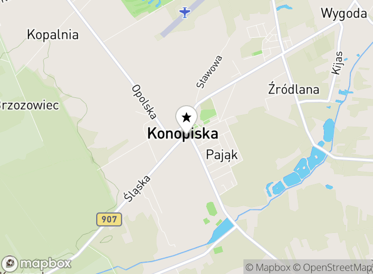 Hulajnogi elektryczne Konopiska mapa