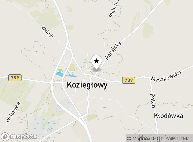 Hulajnogi elektryczne Koziegłowy mapa