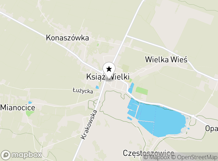 Hulajnogi elektryczne Książ Wielki mapa