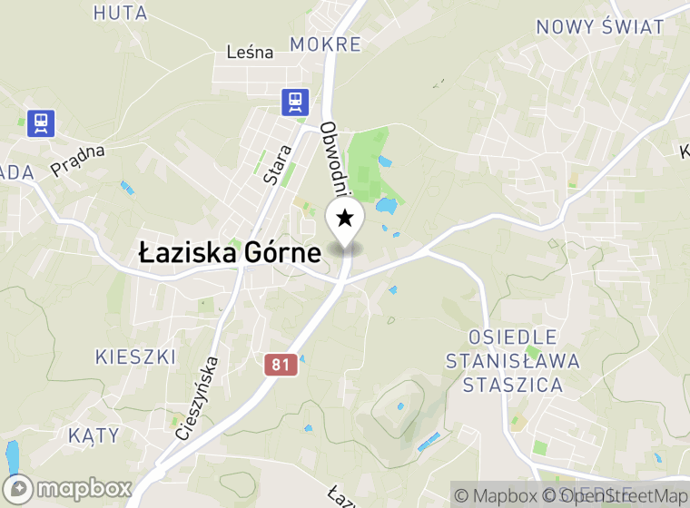 Hulajnogi elektryczne Łaziska Górne mapa