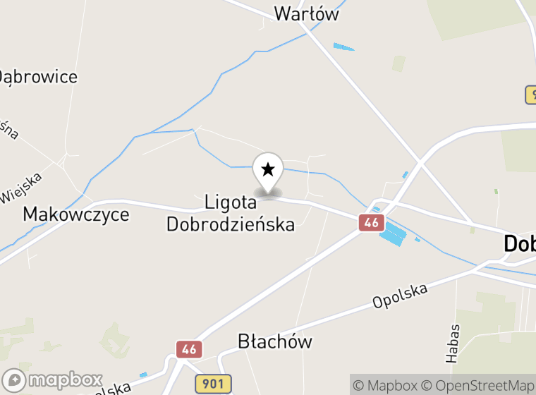 Hulajnogi elektryczne Ligota Dobrodzieńska mapa