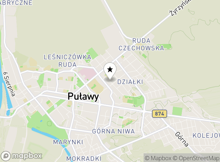 Hulajnogi elektryczne Miasto Puławy mapa