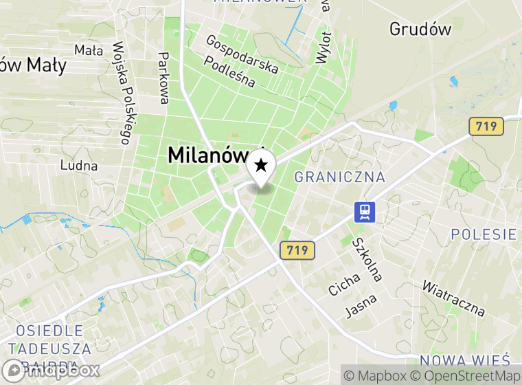 Hulajnogi elektryczne Milanówek mapa