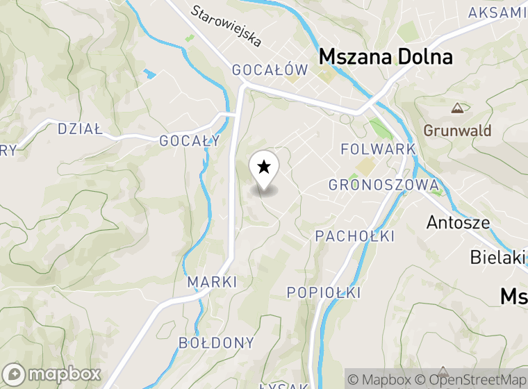 Hulajnogi elektryczne Mszana Dolna mapa