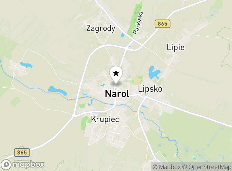 Hulajnogi elektryczne Narol mapa