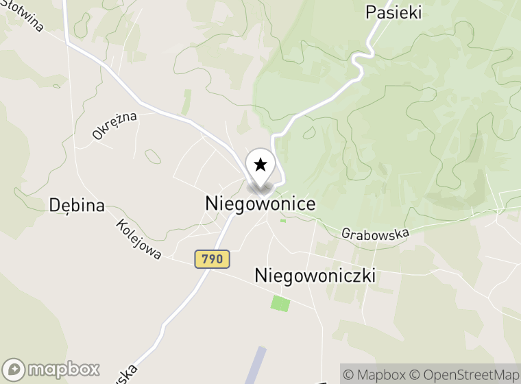 Hulajnogi elektryczne Niegów mapa