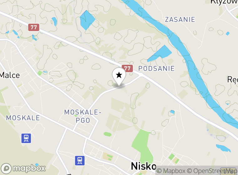 Hulajnogi elektryczne Nisko mapa