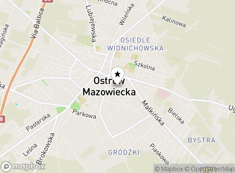 Hulajnogi elektryczne Ostrów Mazowiecka mapa