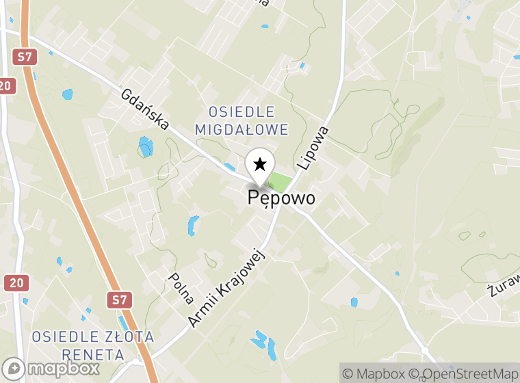 Hulajnogi elektryczne Pępowo mapa