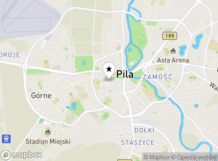 Hulajnogi elektryczne Piła mapa