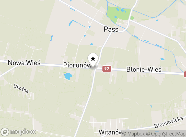 Hulajnogi elektryczne Piorunów mapa