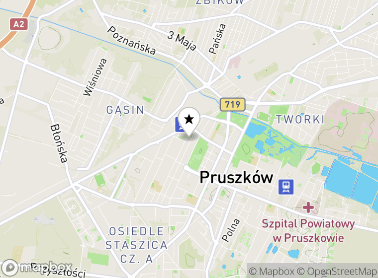 Hulajnogi elektryczne Pruszków mapa