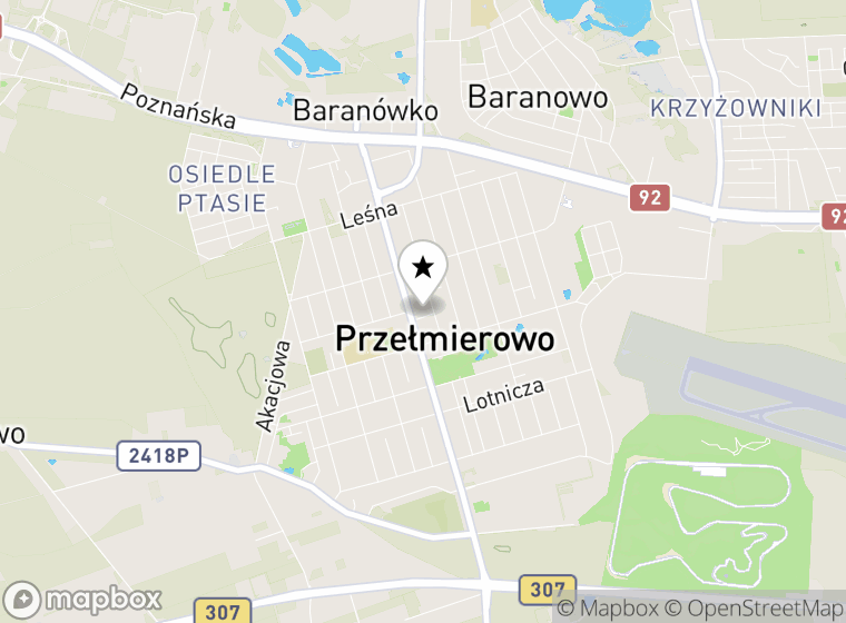 Hulajnogi elektryczne Przeźmierowo mapa