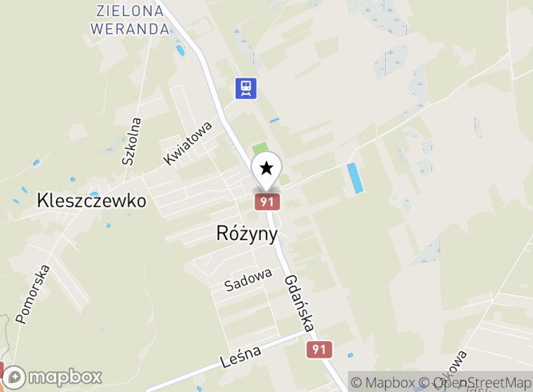 Hulajnogi elektryczne Różyny mapa