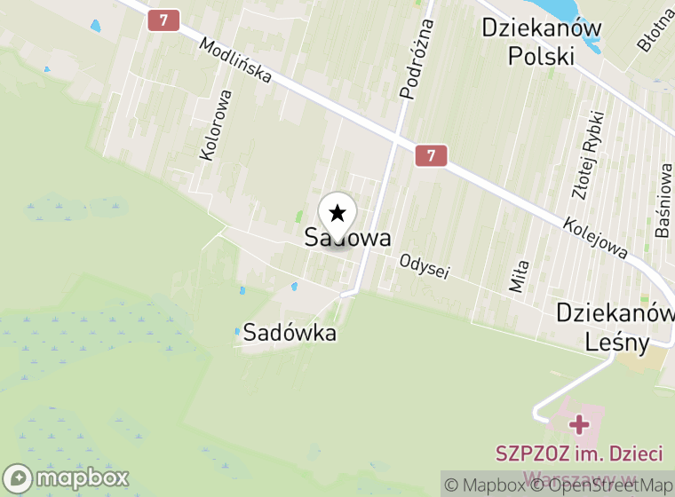 Hulajnogi elektryczne Sadów mapa