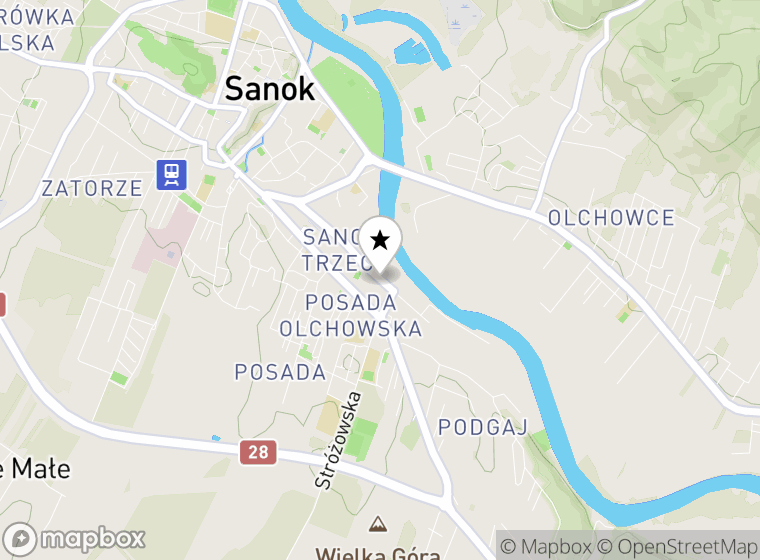 Hulajnogi elektryczne Sanok mapa