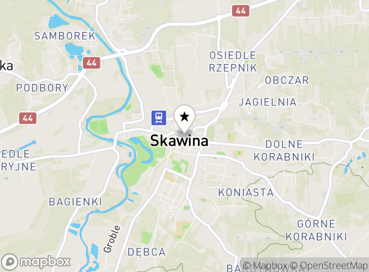 Hulajnogi elektryczne Skawina mapa