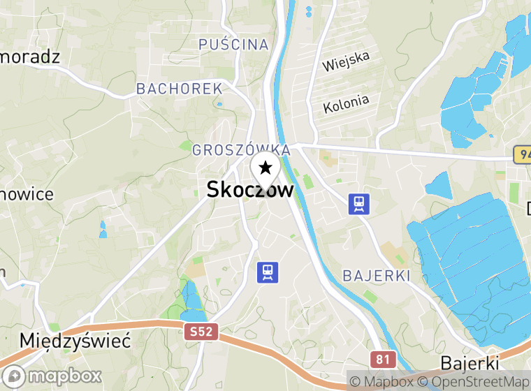 Hulajnogi elektryczne Skoczów mapa