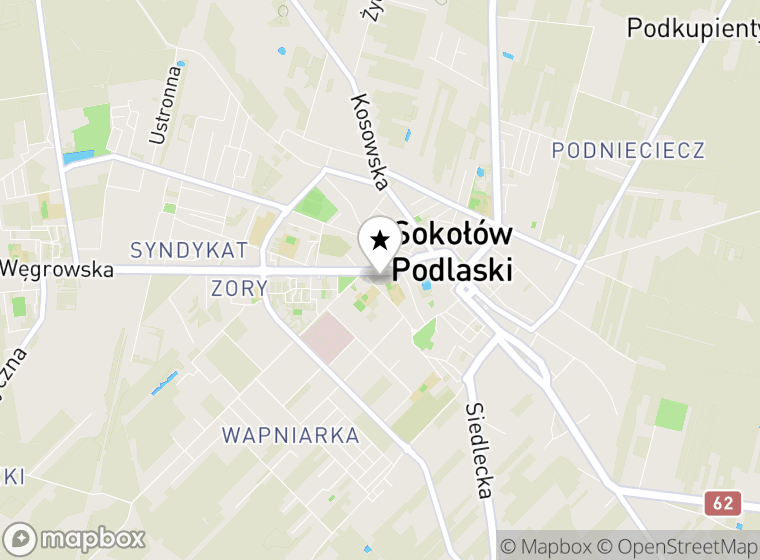 Hulajnogi elektryczne Sokołów Podlaski mapa