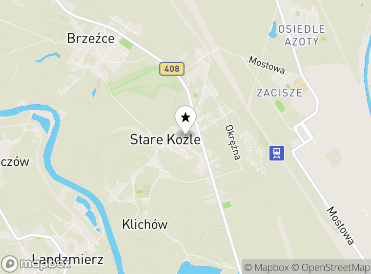 Hulajnogi elektryczne Stare Koźle mapa