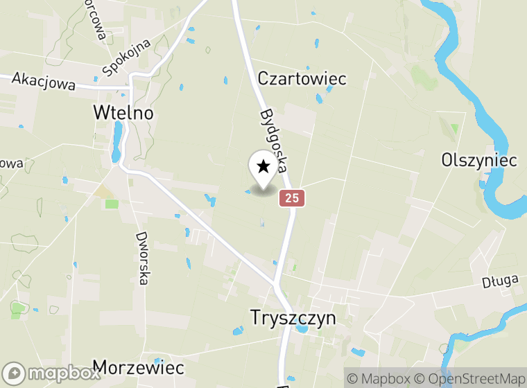 Hulajnogi elektryczne Tryszczyn mapa