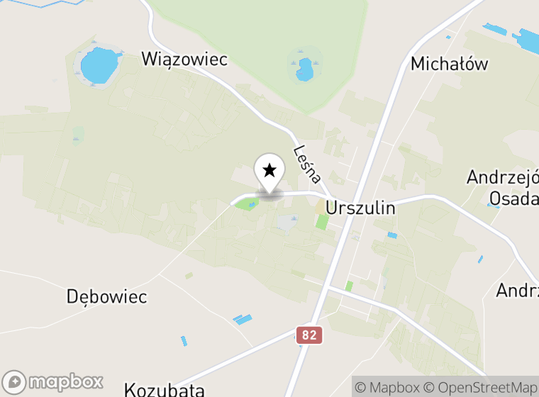 Hulajnogi elektryczne Urszulin mapa