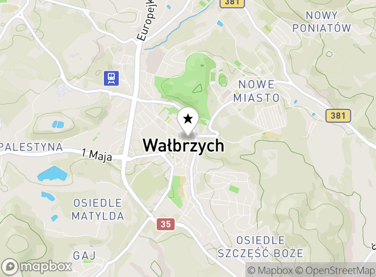 Hulajnogi elektryczne Wałbrzych mapa