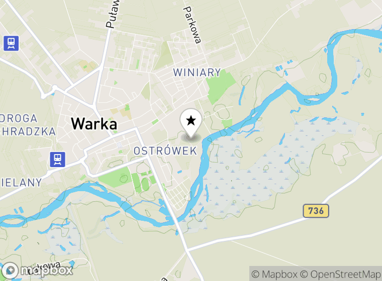 Hulajnogi elektryczne Warka mapa