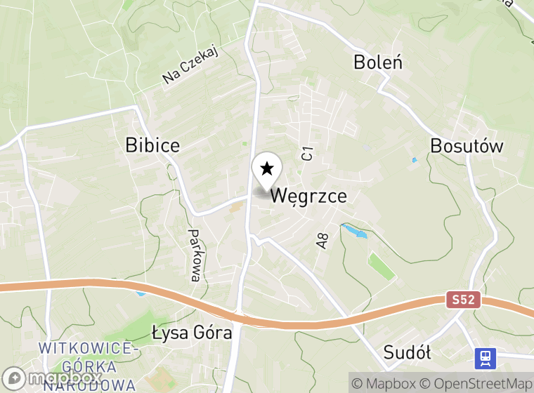 Hulajnogi elektryczne Węgrzce mapa