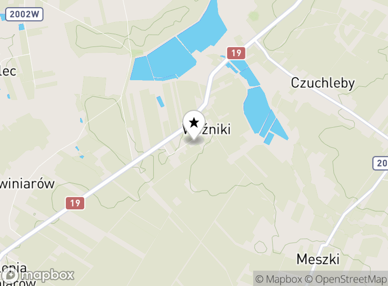 Hulajnogi elektryczne Woźniki mapa