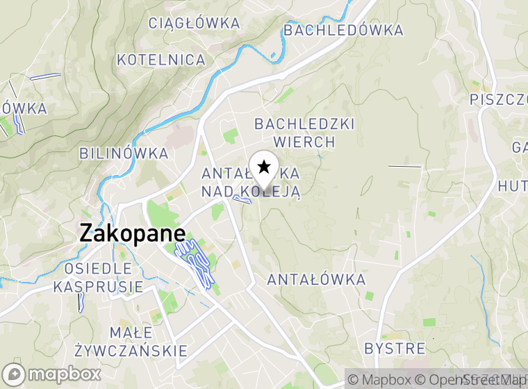 Hulajnogi elektryczne Zakopane mapa