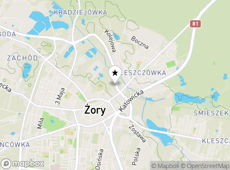 Hulajnogi elektryczne Żory mapa