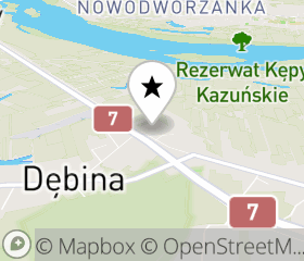 Punkt odbioru hulajnogi elektrycznej Dębina mapa