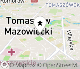 Punkt odbioru hulajnogi elektrycznej Tomaszów Mazowiecki mapa