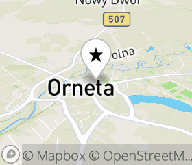 Punkt odbioru hulajnogi elektrycznej Orneta mapa