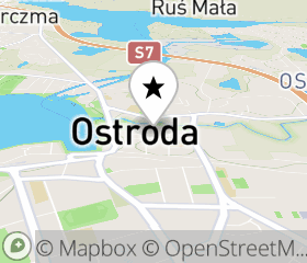 Punkt odbioru hulajnogi elektrycznej Miasto Ostróda mapa