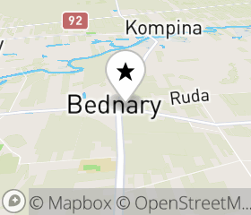 Punkt odbioru hulajnogi elektrycznej Bednary mapa